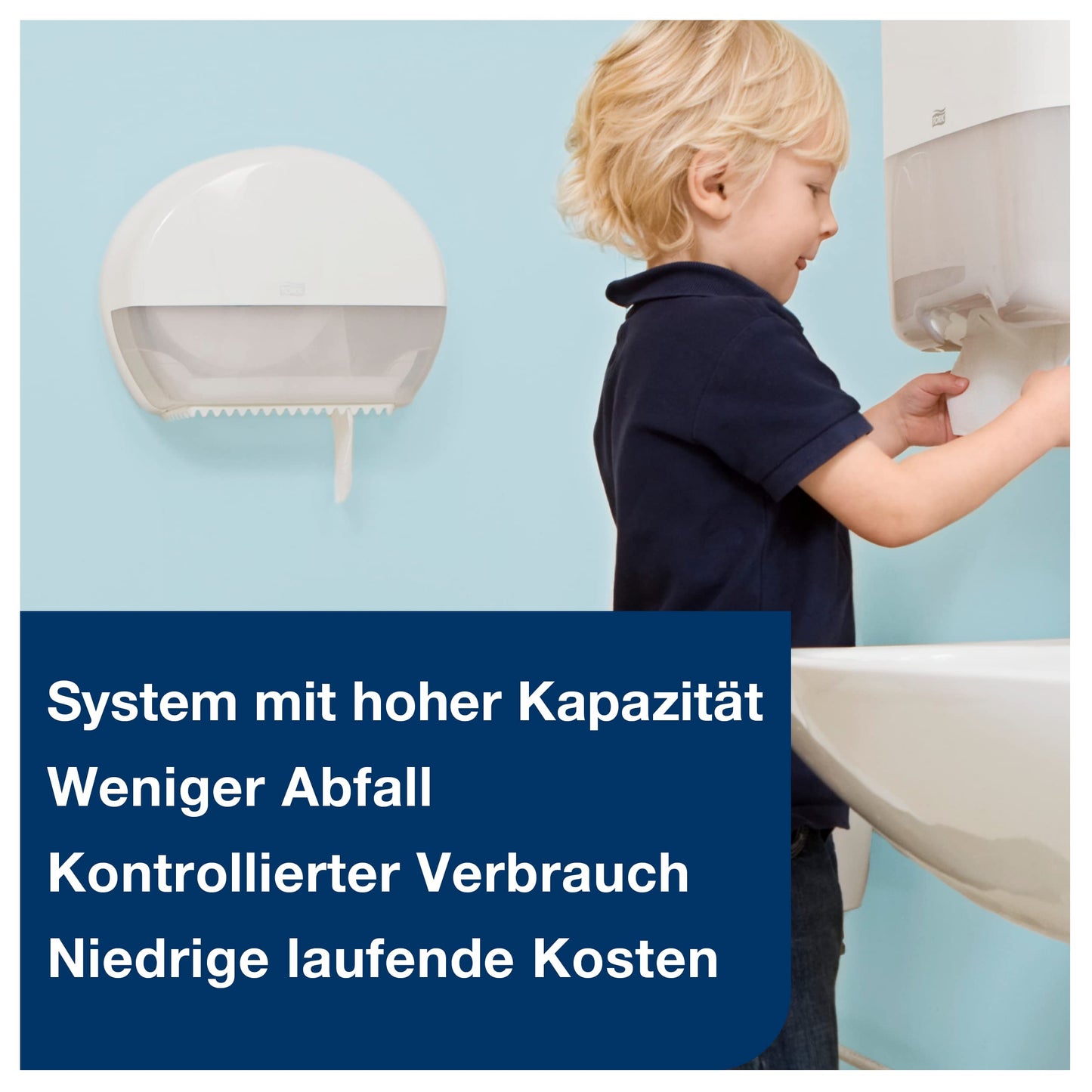 Tork 120280 Mini Jumbo Toilettenpapier 2-lagig – 12x850 Blatt T2-System