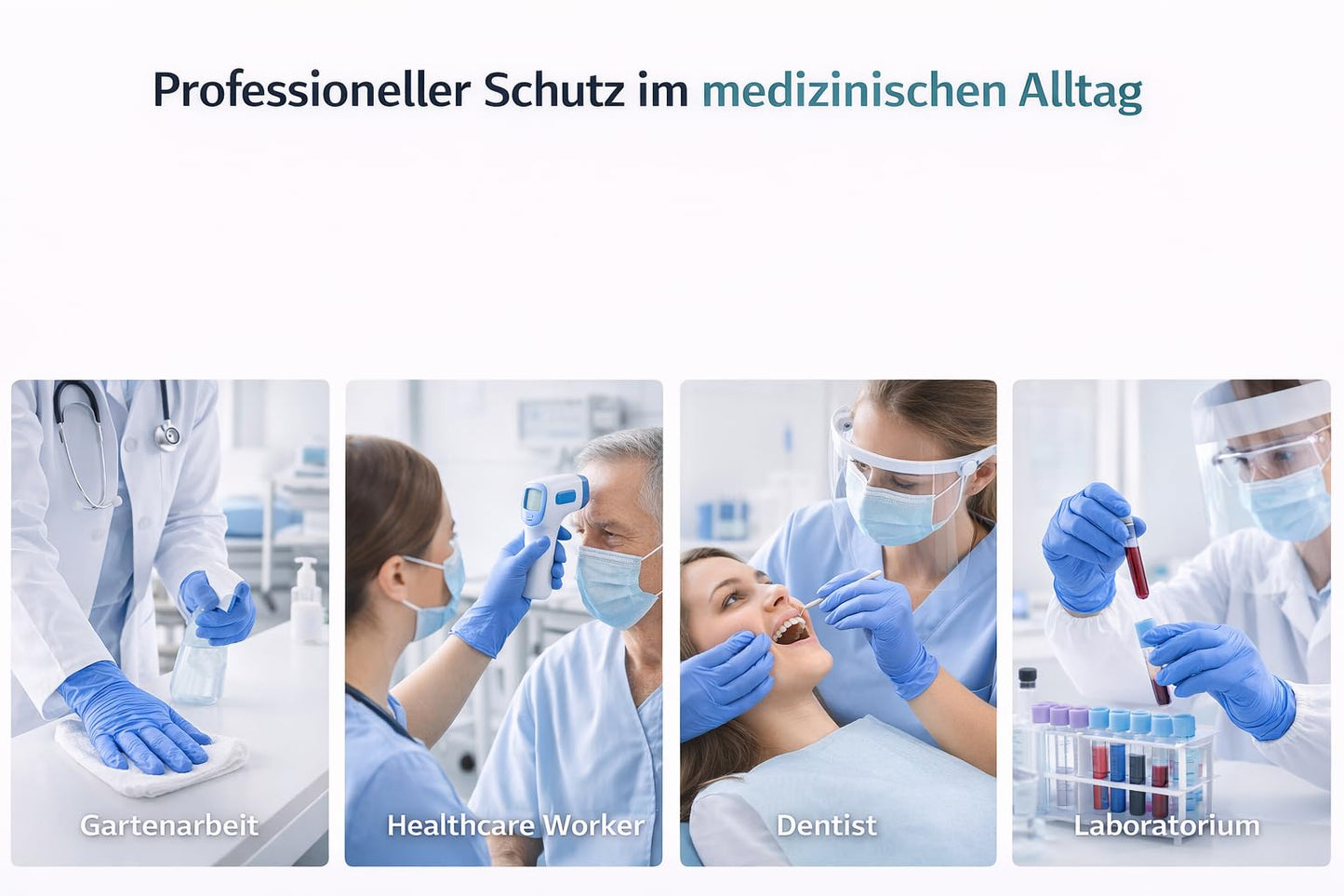 Nitrilhandschuhe blau puderfrei latexfrei – medizinische Einweghandschuhe