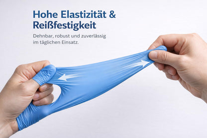 Nitrilhandschuhe blau puderfrei latexfrei – medizinische Einweghandschuhe