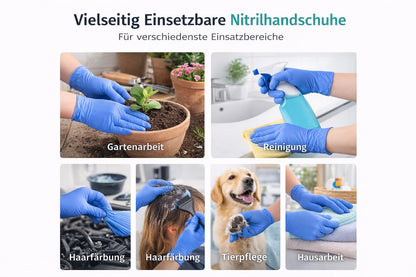 Nitrilhandschuhe blau puderfrei latexfrei – medizinische Einweghandschuhe