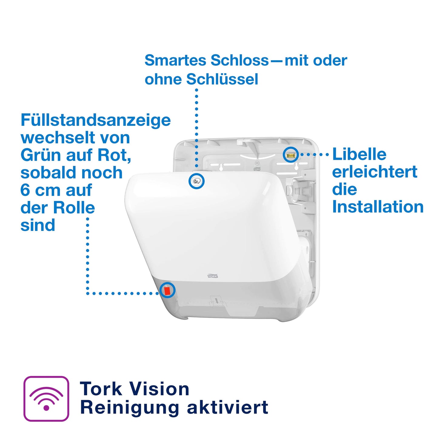 Tork Matic H1 Rollenhandtuchspender weiß – 551000/551008 Elevation