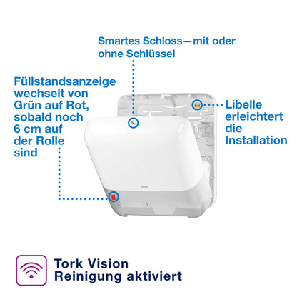 Tork Matic H1 Rollenhandtuchspender weiß – 551000/551008 Elevation
