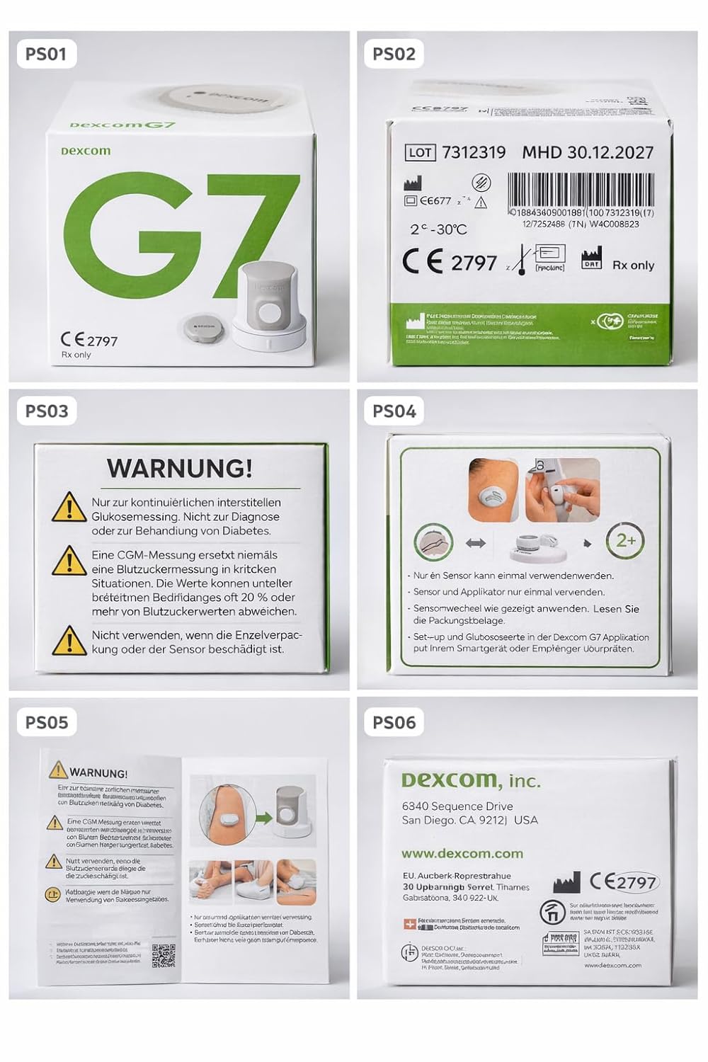Dexcom G7 Sensor – Kontinuierliche Blutzuckermessung, 1 Stück