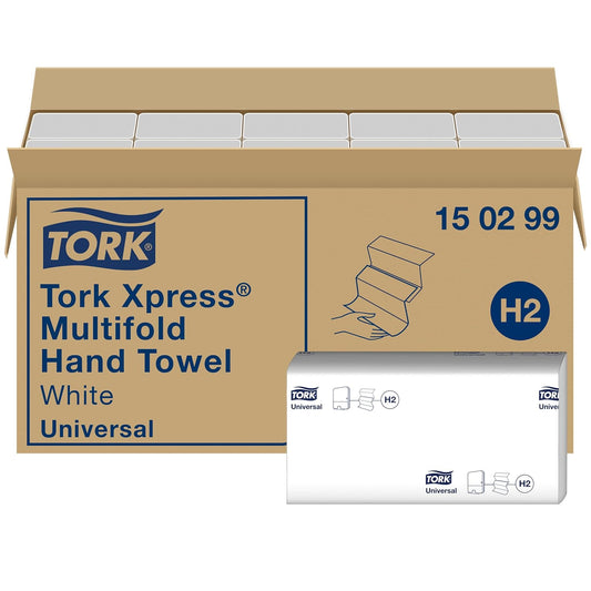 Tork 150299 Xpress Multifold Handtücher Universal 2-lagig – 20x237 H2