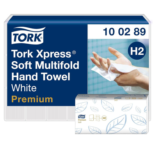 Tork 100289 Xpress Multifold Handtücher Premium 2-lagig – 21x150 H2