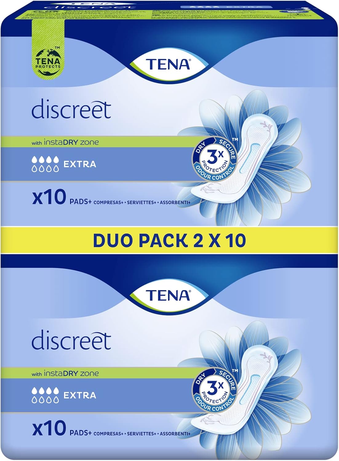 Tena Lady Extra Pads Pack, 6 x 10 Pads 1 Carton