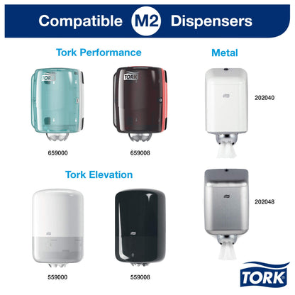 Tork 120150 Wischtücher M2 Innenabrollung gelb 1-lagig – 6x300m