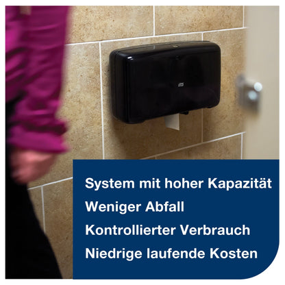 Tork 120280 Mini Jumbo Toilettenpapier 2-lagig – 12x850 Blatt T2-System