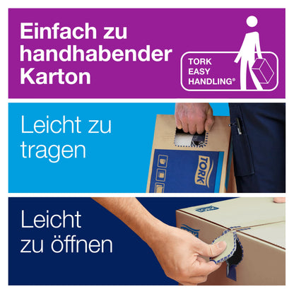 Tork 101250 Mehrzweck Wischtücher M2 Innenabrollung weiß – 6x457 Blatt